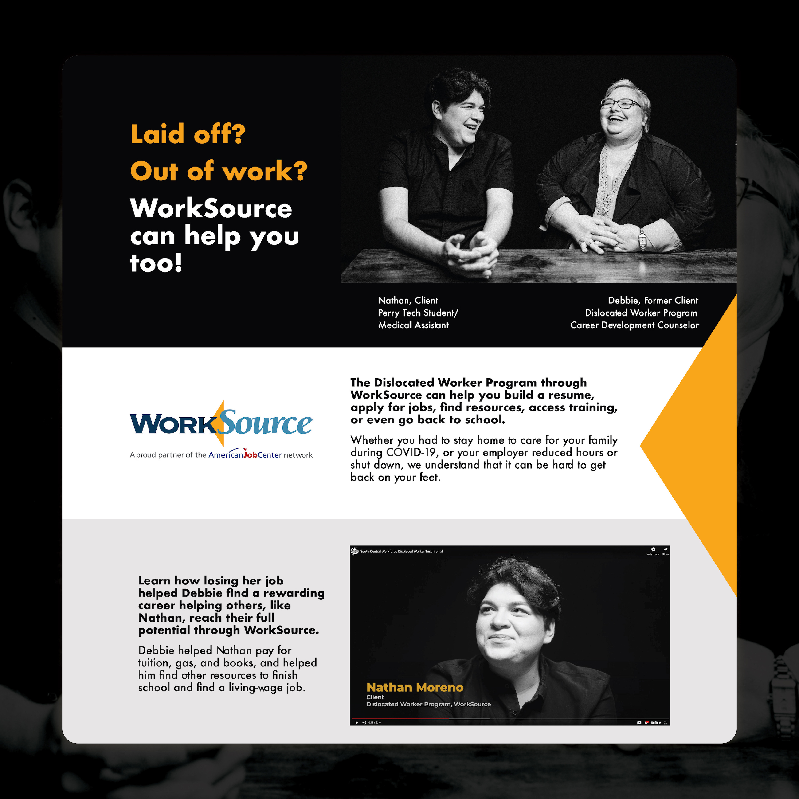 WorkSource Landing Page Screenshot